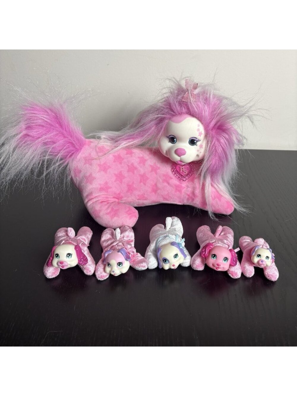 PUPPY SURPRISE Pink Plush Mommy Dog & 5 Baby Puppies w/Runt by Just Play 2016